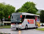 Setra 416 HDH von Sramek Reisen aus �sterreich am 17.Mai 2014 in Krems gesehen.
