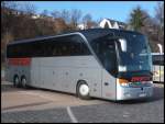 Setra 417 HDH von Imken aus Deutschland im Stadthafen Sassnitz.