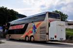 Setra 431 DT von Nachbaur Reisen aus �sterreich im Mai 2015 bei Krems gesehen.