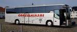 Setra S 415 GT des Busunternehmens GORZELNIASKI aus Flensburg steht im Mai 2019 in Rendsburg