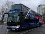 Setra 431 DT von Becker-Strelitz Reisen aus Deutschland in Neubrandenburg.