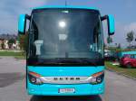 SETRA 515 HD,Frontansicht des brandneuen und noch  nacktem  Superbus vom Reiseparadies KASTLER aus Ottensheim bei Linz/�sterreich,29.5.2013.