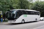 Setra 516 HD f�r MEINFERNBUS unterwegs,Ende Juli 2015 in Leipzig beim Hauptbahnhof gesehen.