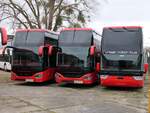 Setra 531 DT und Van Hool TX27 von URB aus Deutschland in Ueckermünde.