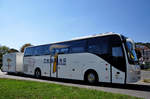Volvo 9700 mit Radanh�nger von Thiesing Reisen aus der BRD in Krems gesehen.