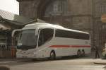 Ein nagelneuer Intercity Bus der DB fuhr am 18.02.2014 vor dem Hauptbahnhof N�rnberg am 18.02.2014 nach Mannheim ab.