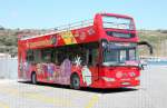 KingLong Sightseeing Bus am 15.5.2014 im F�hrhafen Mgarr der Insel Gozo in Malta.