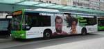 MB Citaro von Rh�nEnergie als Werbetr�ger f�r die Fuldaer Hochschule steht am Busplatz Heertor in Fulda, Juni 2017
