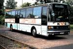 Setra Linienbus der 200er Serie der KVG (Kahlgrund Verkehrs Gesellschaft)hier  am 5.7.2008 in Sch�llkrippen.