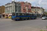 Ikarus Z 80 T, ein O-Bus und Gliederbus, war am 6.5.2013 in der bulgarischen  Hauptstadt im Einsatz.