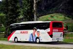Der neue SETRA 515 HD von BLAGUSS aus Wien mit neuem Design,gesehen in der Wachau/Nieder�sterreich,26.5.2013.Gru� an den freundlichen Fahrer.