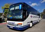 SETRA S415 GT-HD von LINNER REISEN aus der BRD,mit Radh�nger,im September 2012 in Krems unterwegs.