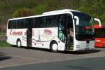 MAN Lion`s Coach von L�WER-Reisen steht in Hann.-M�nden im Mai 2013
