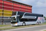 Setra 431 DT von Pannenbecker aus der BRD im Mai 2014 in Krems unerwegs.