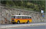 Im Rahmen des Jubil��ums 100 Brig - Gletsch verkehrte dieser alte PTT- Bus.